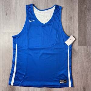 🔥Nike Men's Reversible Mesh Basketball Practice Jersey Blue/White XL